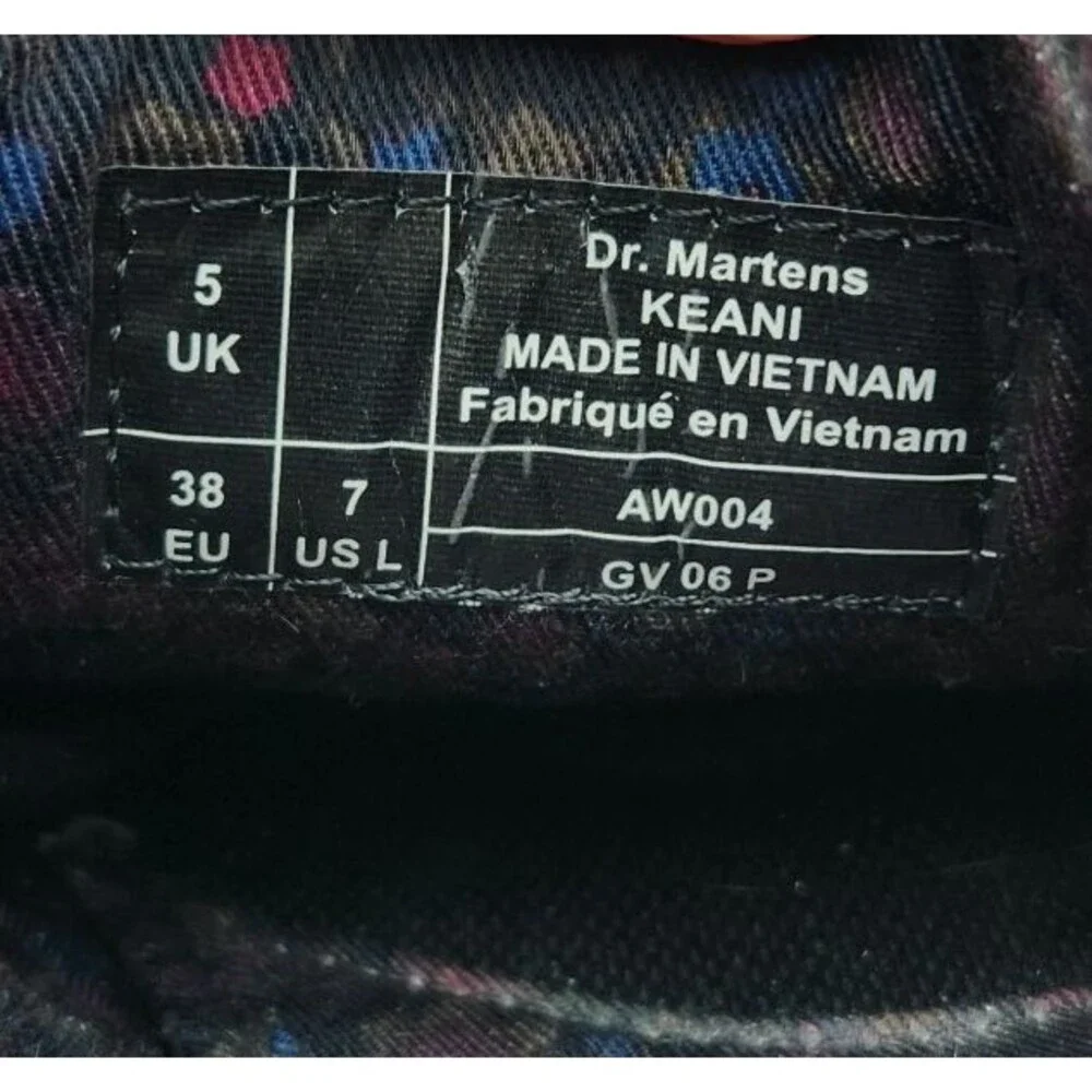 Dr Martens Keani Oxford Shoes Womens Sz 7 Black Leather Chunky Lace Up Platform